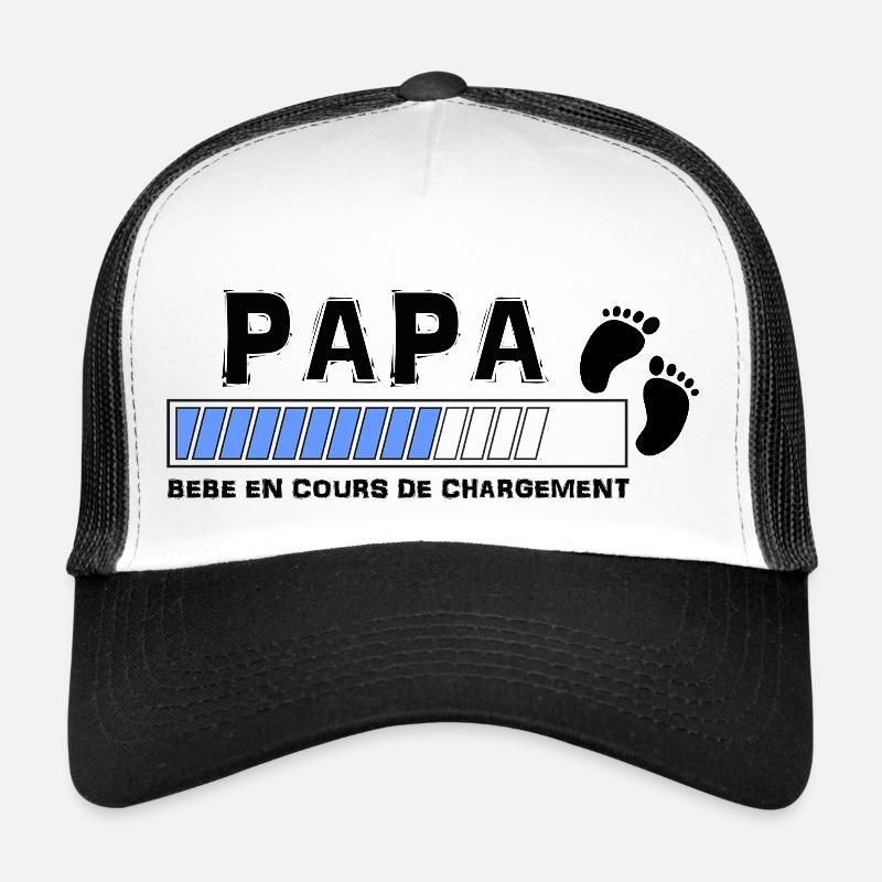 bébé en cours de chgt papa bleu Casquette trucker 