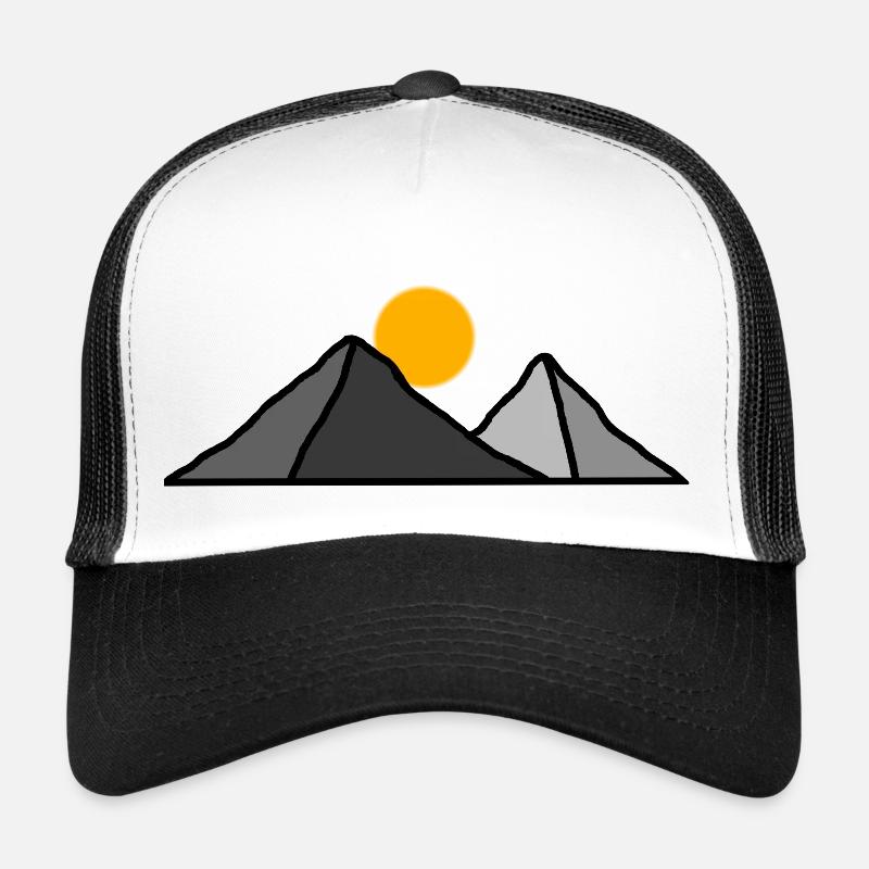 Sommets montagneux sous le soleil Casquette trucker 