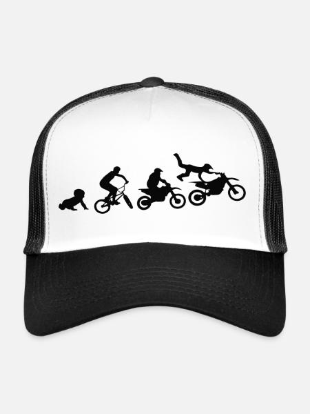 Évolution de la moto hors route - Casquette trucker  - blanc/noir - Devant