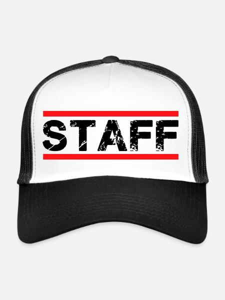 Personnel - Casquette trucker  - blanc/noir - Devant