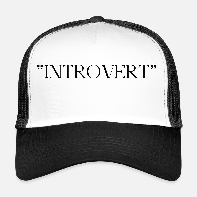 INTROVERT - Trucker Cap - Weiß/Schwarz