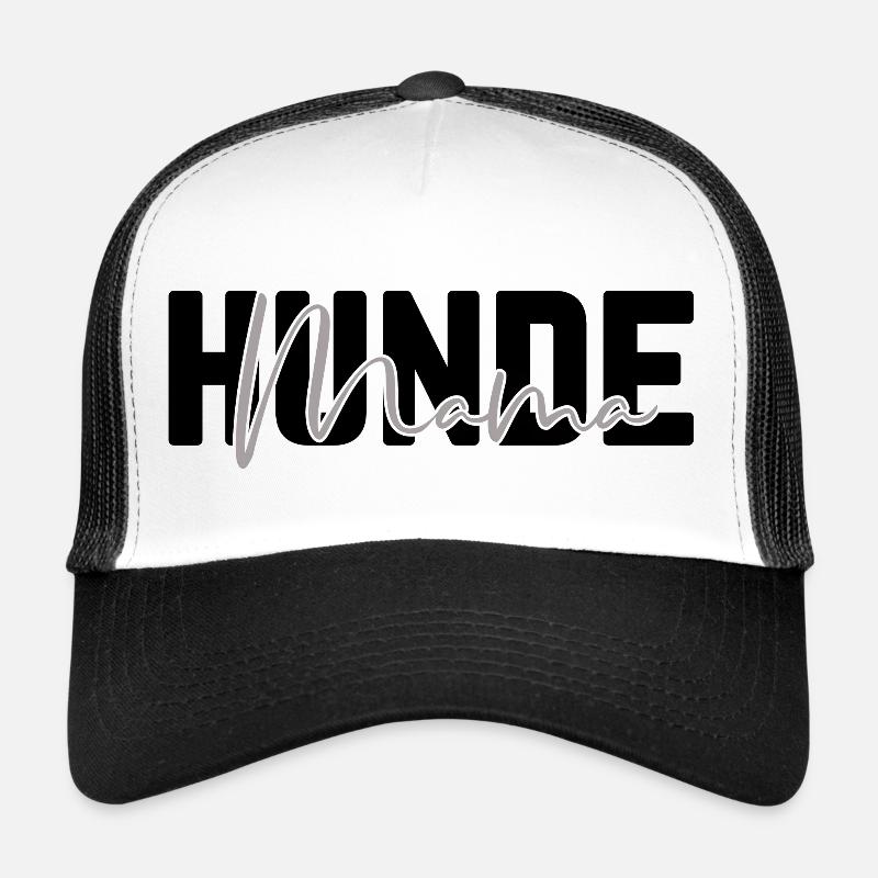 Hundemama - Trucker Cap - Weiß/Schwarz