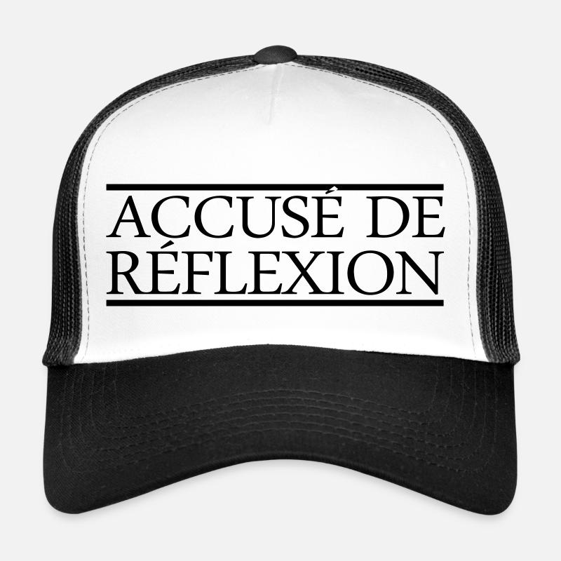 ACCUSE DE REFLEXION - Casquette trucker  - blanc/noir