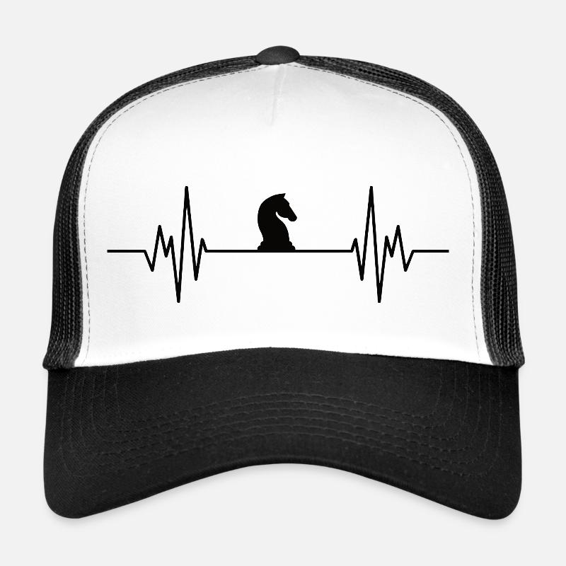 Schach Schachfigur Springer Herzschlag Trucker Cap