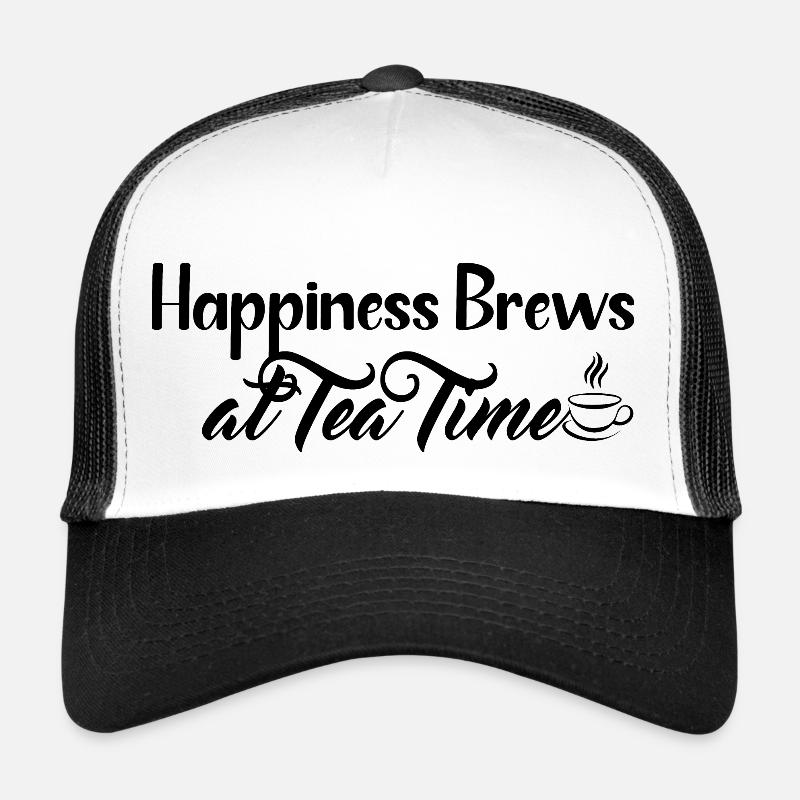 Cool Tea Time Design - Casquette trucker  - blanc/noir