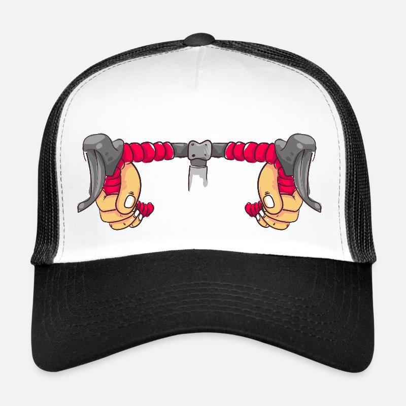 Dessin de vélo de route cycclist main sur guidon Casquette trucker 