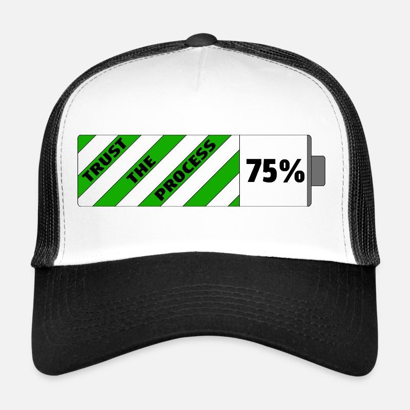 Trust the process - Inspiration Motivation - Trucker Cap - Weiß/Schwarz