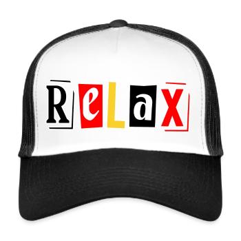 RELAX - Trucker Cap - Weiß/Schwarz - Vorne