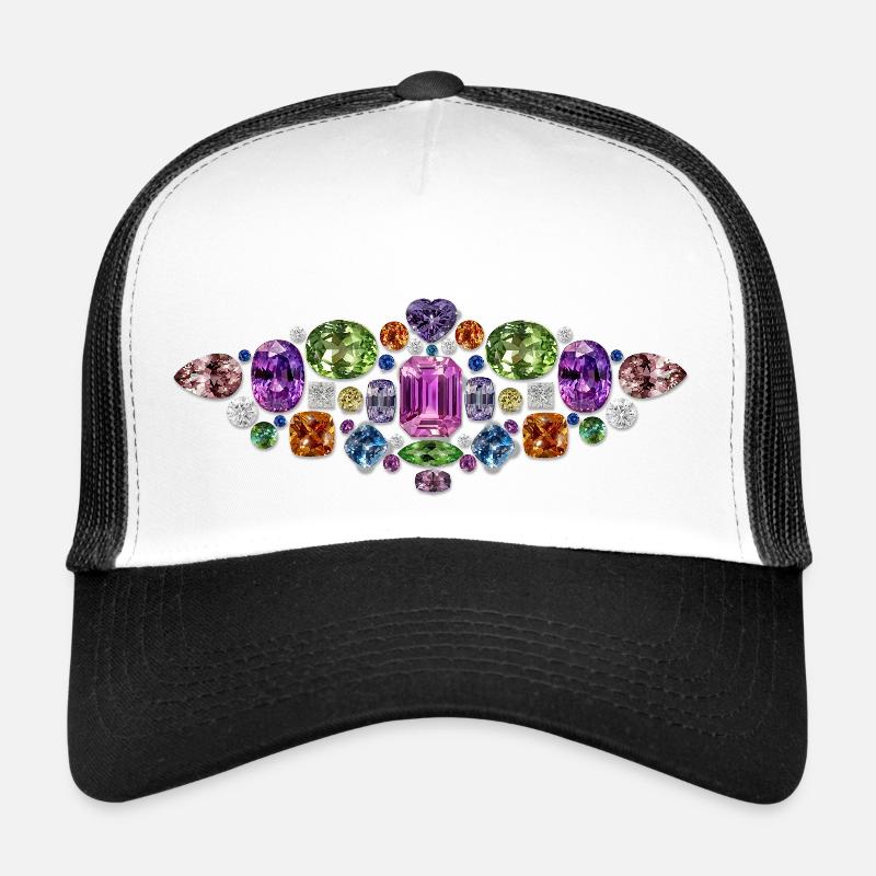 Edelsteine - Trucker Cap - Weiß/Schwarz