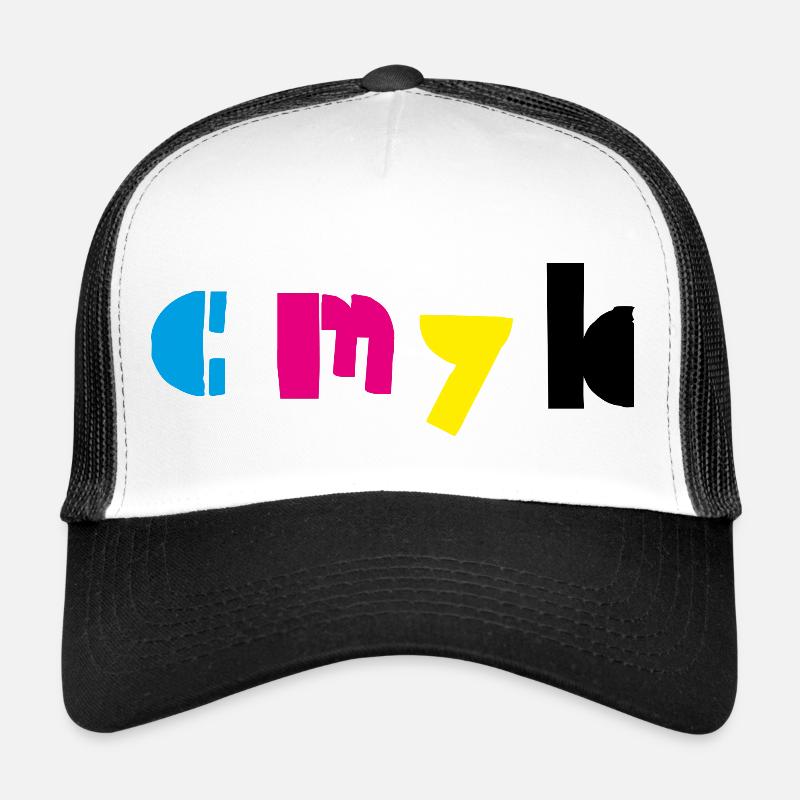 Cmjn - Casquette trucker  - blanc/noir