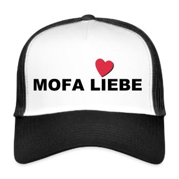 Einfach nur Mofa Liebe - Trucker Cap - Weiß/Schwarz - Vorne
