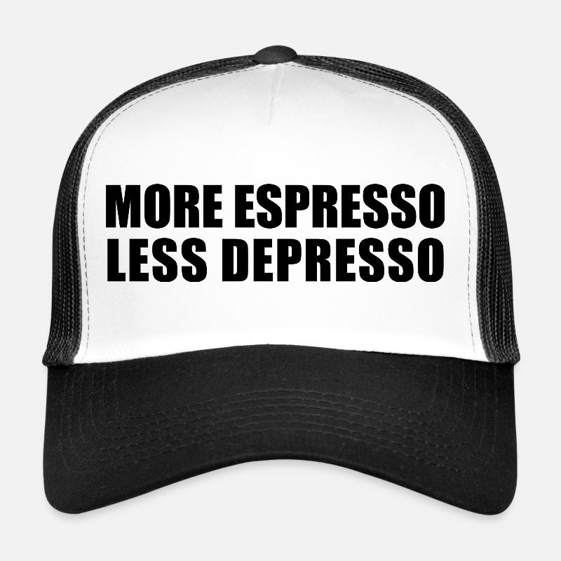 More Espresso Less Depresso - Trucker Cap - white/black