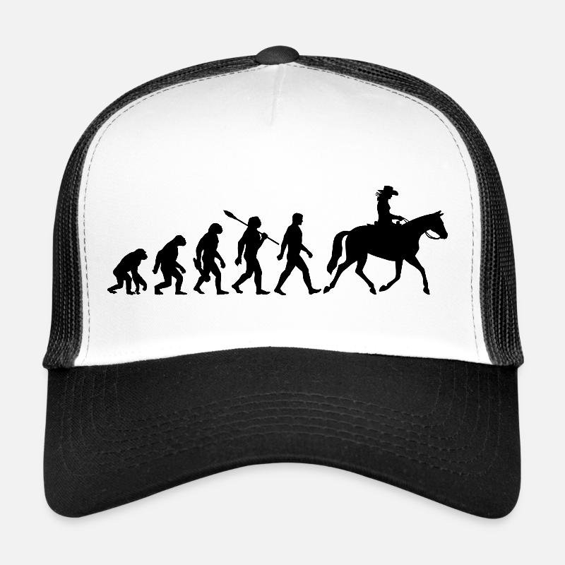 Evolution - Équitation - Équitation Western - Casquette trucker - blanc/noir