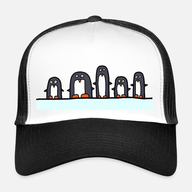 5 Pinguine - Trucker Cap - Weiß/Schwarz