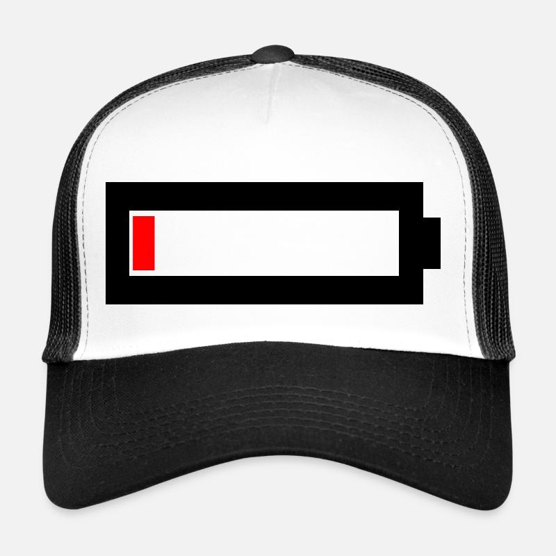 Battery empty - Trucker Cap - white/black