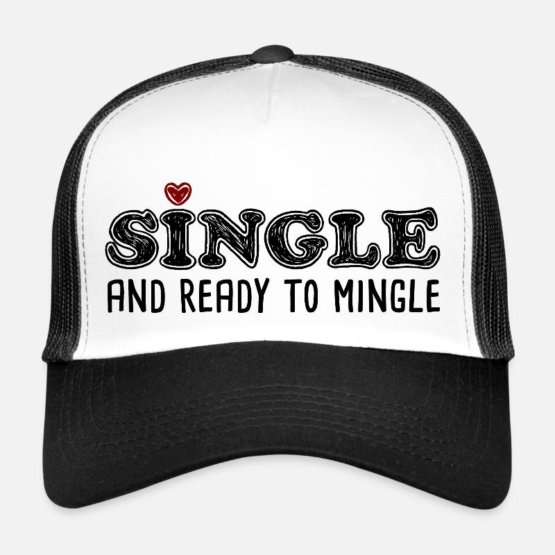 Single Und Bereit Zum Mischen - Trucker Cap - Weiß/Schwarz