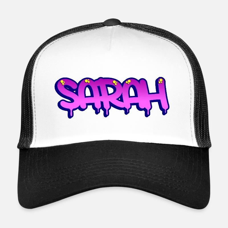 Graffiti Name Sarah Trucker Cap