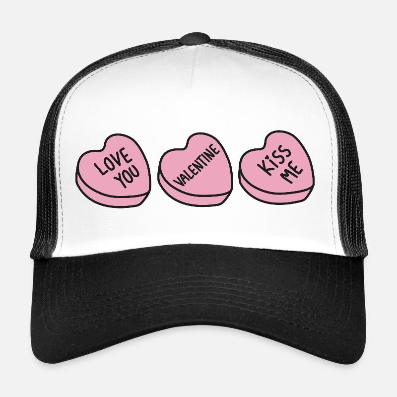 Valentine Hearts Rosa Trucker Cap
