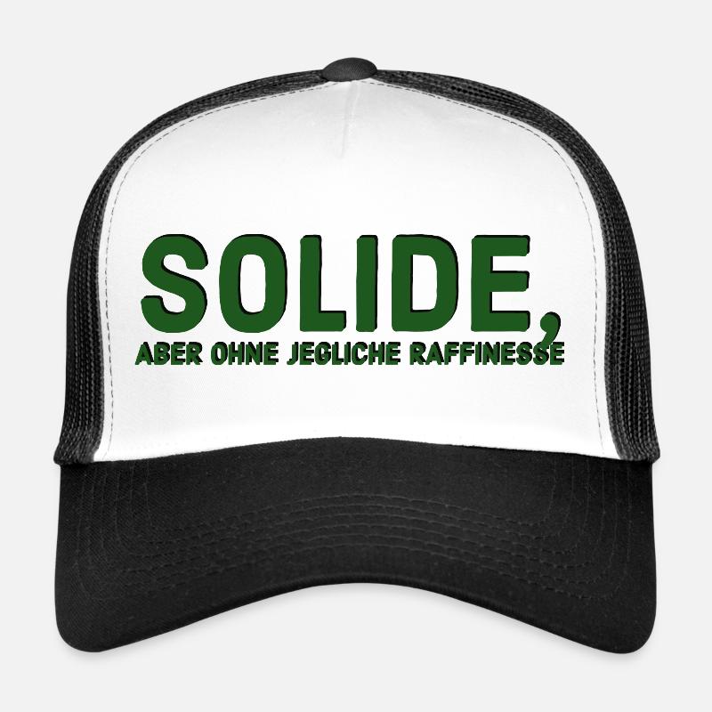 Solide mais dénué de toute sophistication - Casquette trucker  - blanc/noir