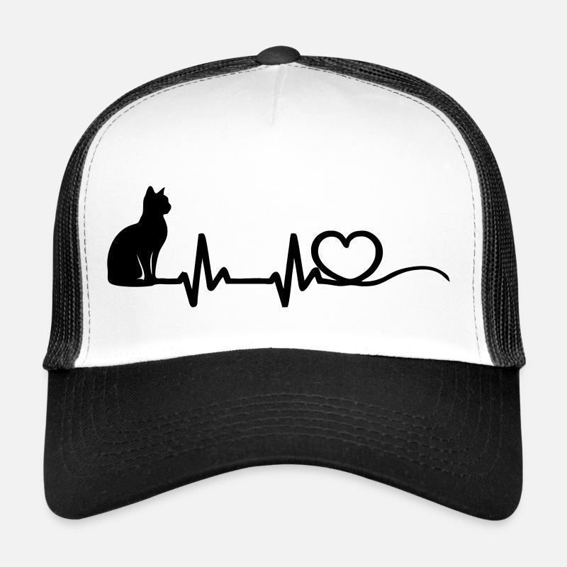 Heartbeat Herz mit Katze Trucker Cap