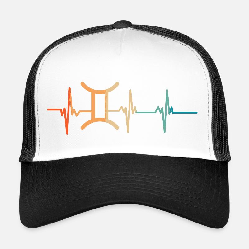 Zwillinge Sternzeichen Herzschlag Trucker Cap