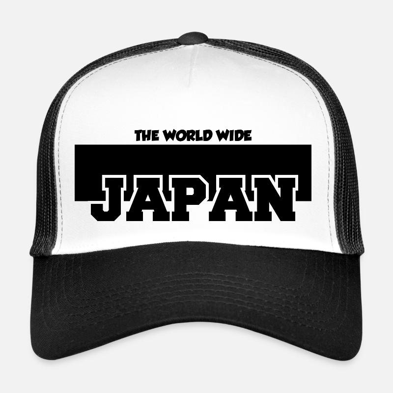 Japan Minimale Typografie - Trucker Cap - Weiß/Schwarz