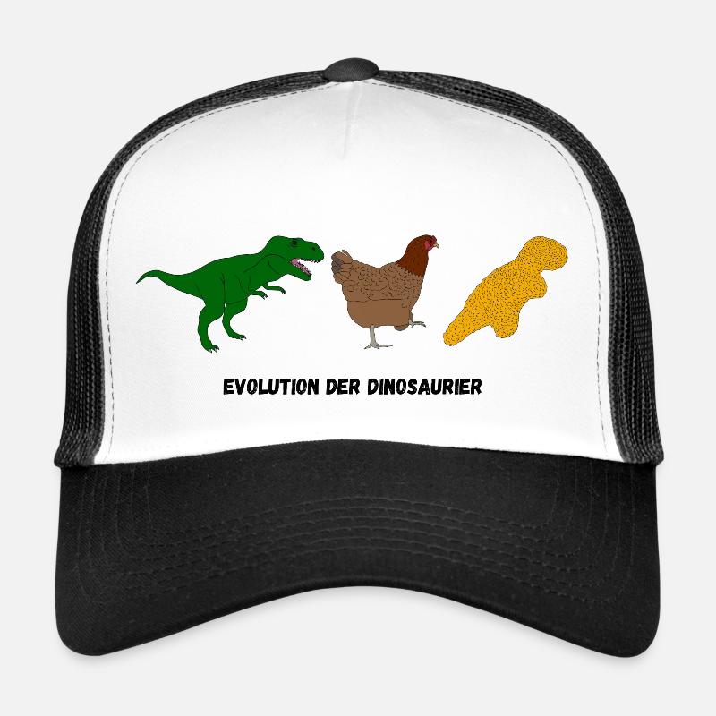 Évolution des dinosaures - Casquette trucker  - blanc/noir