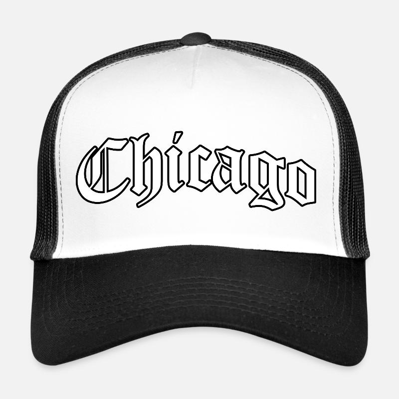 Chicago logo: Gothic design with bold style Trucker Cap
