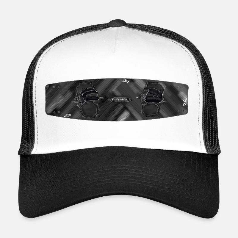 Kiteboard black white design Trucker Cap
