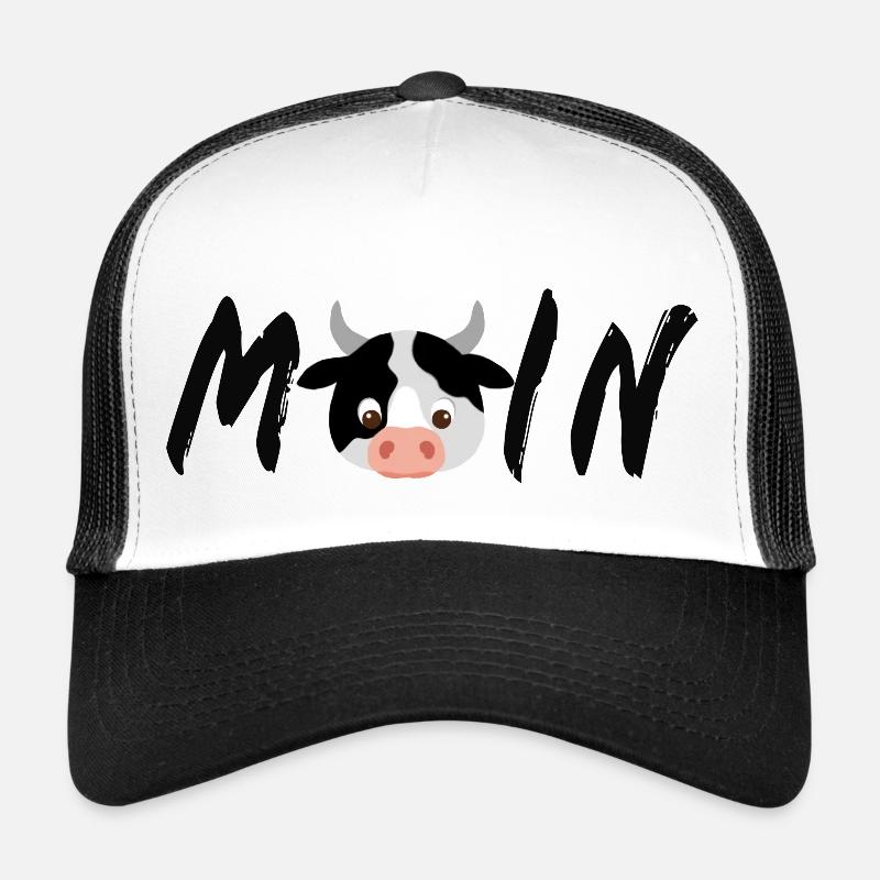 Moin_Schwarz - Trucker Cap - Weiß/Schwarz