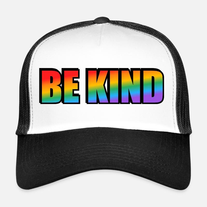 Sei freundlich Regenbogen Trucker Cap