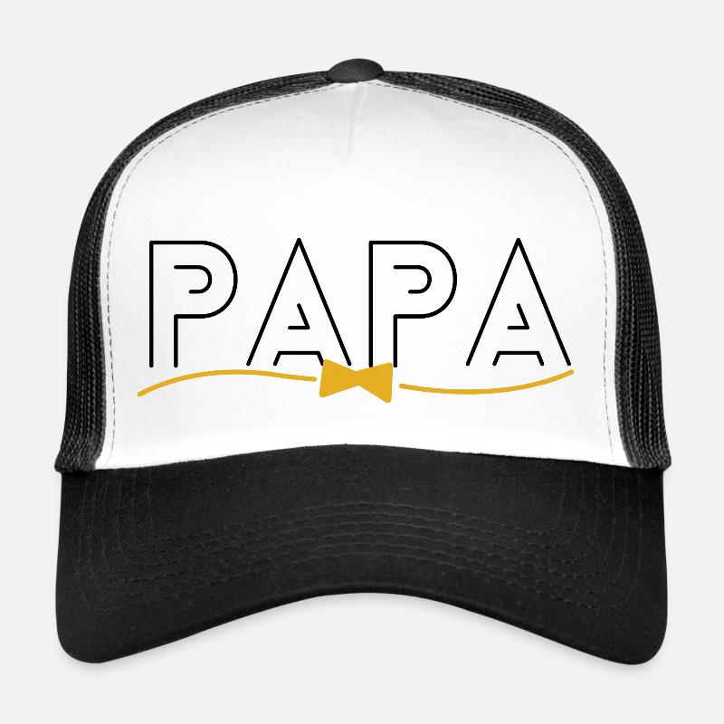Papa - Casquette trucker  - blanc/noir