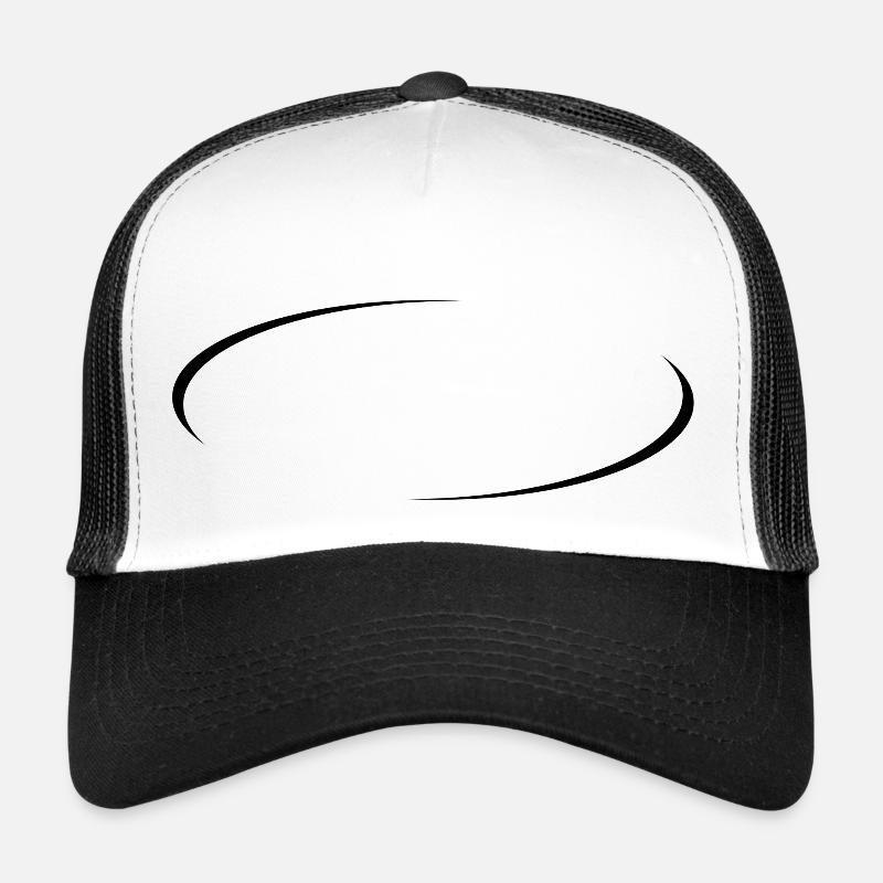 Modischer Kreis Schwarz Trucker Cap