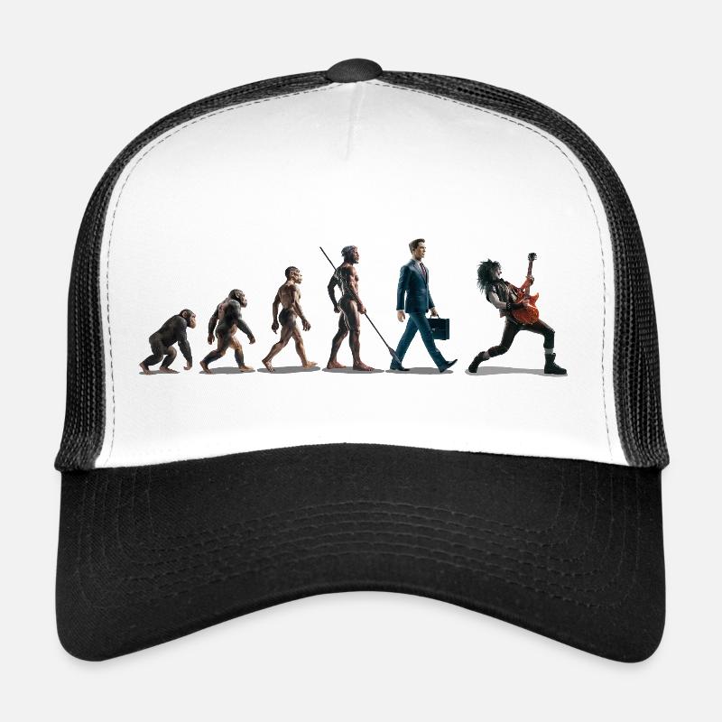 Evolution Guitar Player 06 2024 2 - Trucker Cap - Weiß/Schwarz