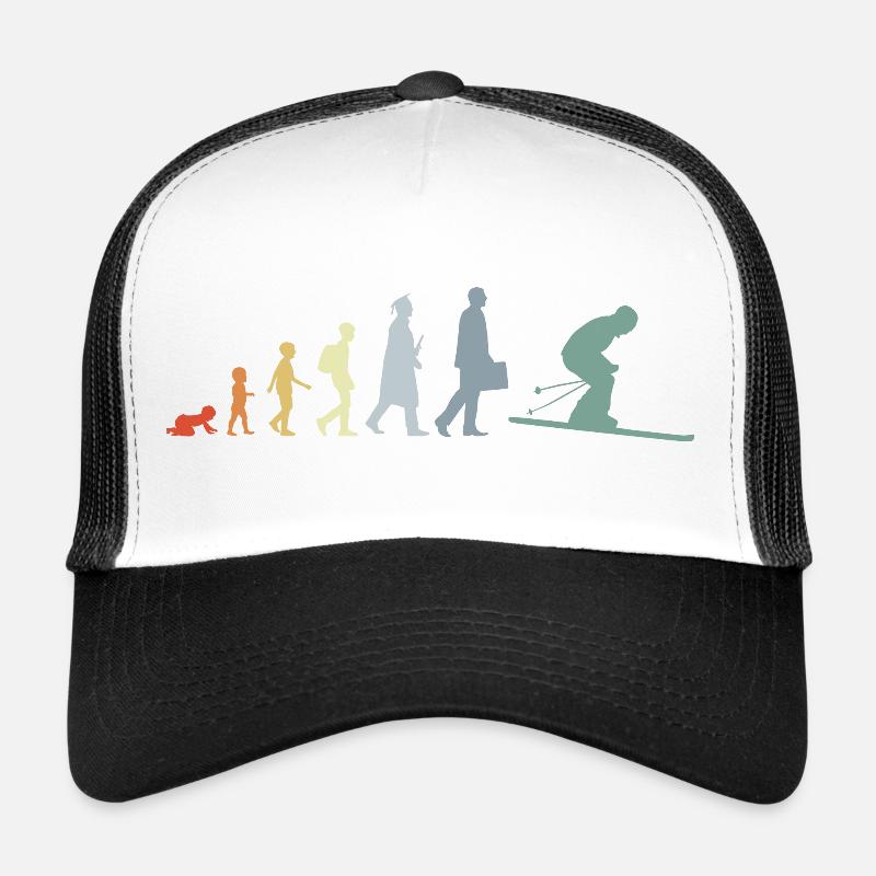 Evolution of skiing Trucker Cap