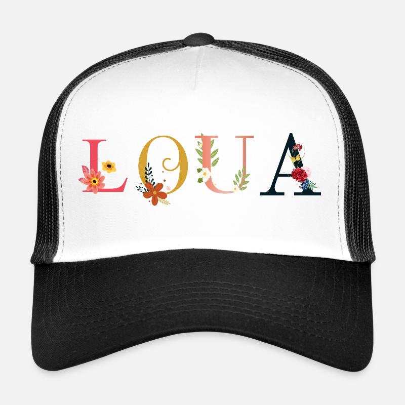 Le nom de LOUA est fleuri Casquette trucker 