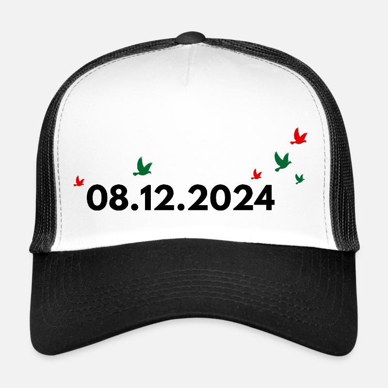 Syrien, Datum der Freiheit - Trucker Cap - Weiß/Schwarz