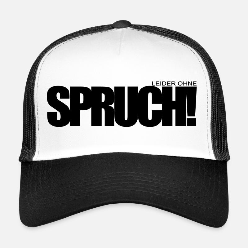 ohne Spruch - Trucker Cap - Weiß/Schwarz