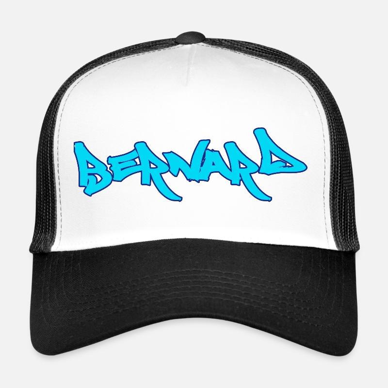 Bernard graffiti texte turquoise Casquette trucker 