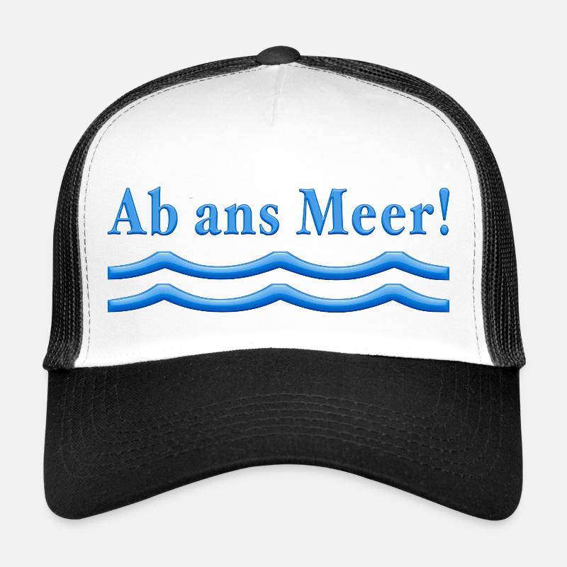 Ab ans meer - Trucker Cap - Weiß/Schwarz