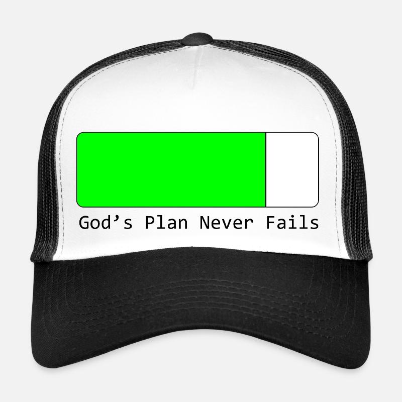 God's Plans Never Fail - Trucker Cap - white/black