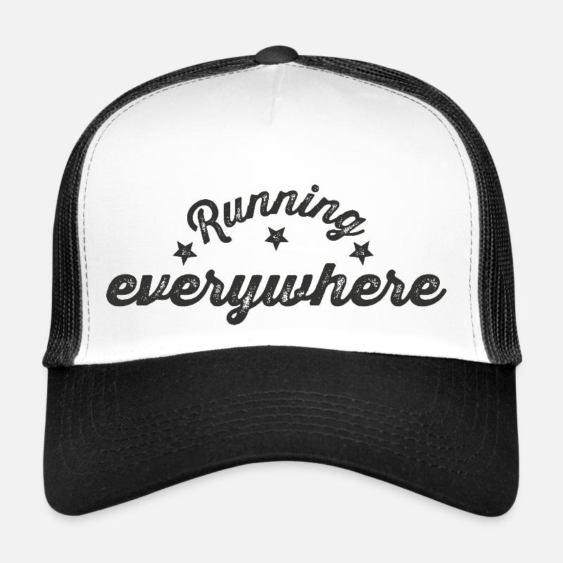 Running Everywhere lettering Trucker Cap