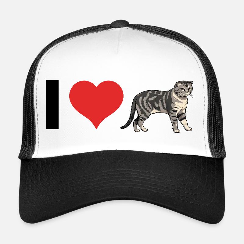 J’aime Scottish Fold - Chat mignon Sticker Casquette trucker 
