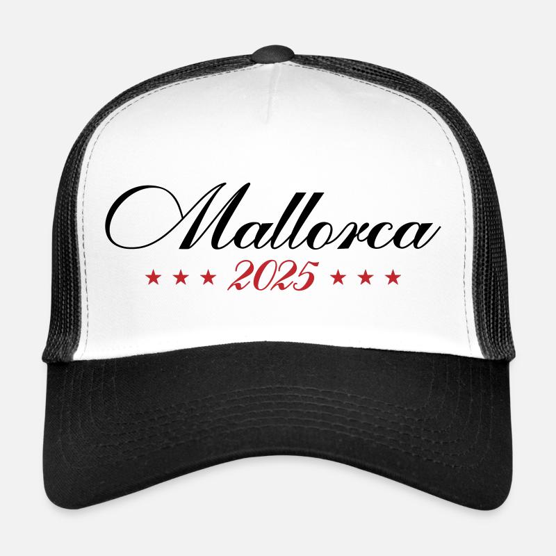Mallorca 2025 - Trucker Cap - Weiß/Schwarz