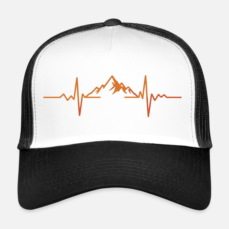 heartbeat mountains mountain range Trucker Cap