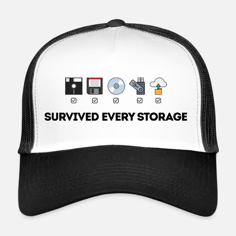 Data Storage Evolution - Tech Icons Trucker Cap