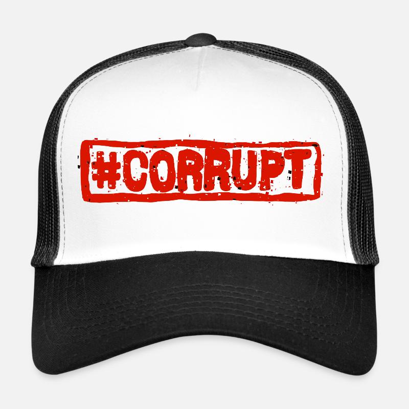 Red Stamp Corrupt Trucker Cap
