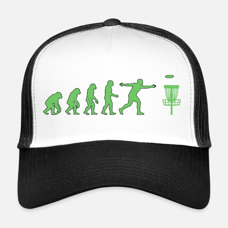 Disc Golf Evolution Drôle de Disc Golfeur Flying Disc Casquette trucker 