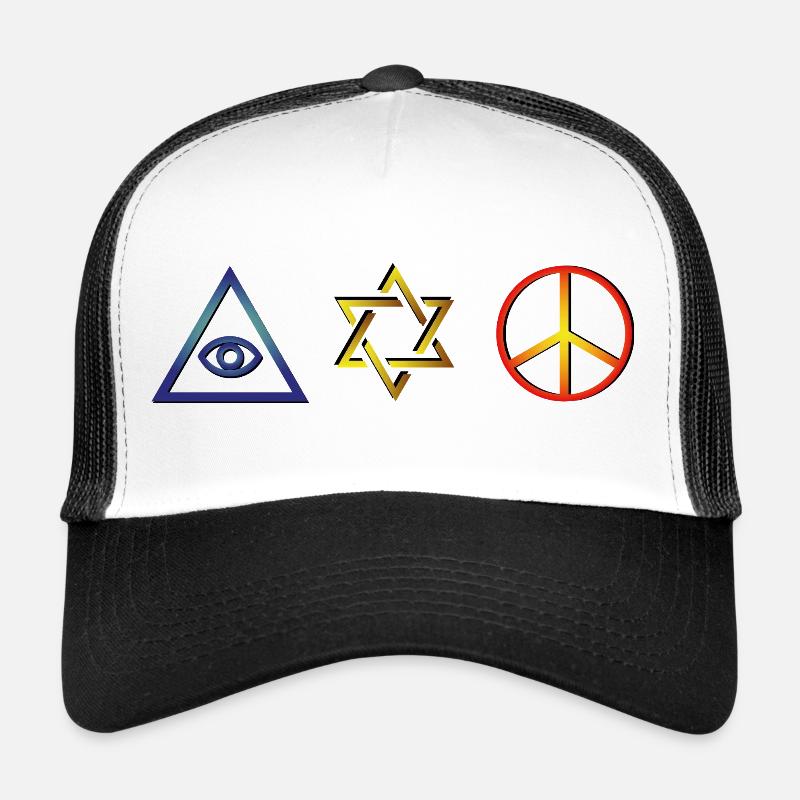 Symboles de foi et de paix - Conception mystique Casquette trucker 