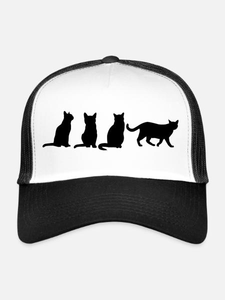 feline - Trucker Cap - white/black - Front